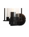 Laura Wall Light, 1 Light E27, Black/Clear Glass