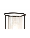 Laura Wall Light, 1 Light E27, Black/Clear Glass