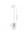 Laura Single Pendant, 1 Light E27, Black/Clear Glass