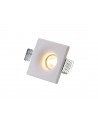 Alisha Square Deep Recessed Spotlight, GU10, White Paintable Gypsum, Cut Out: L:123mmxW:123mm