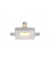 Alisha Square Deep Recessed Spotlight, GU10, White Paintable Gypsum, Cut Out: L:123mmxW:123mm
