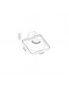 Alisha Square Deep Recessed Spotlight, GU10, White Paintable Gypsum, Cut Out: L:123mmxW:123mm