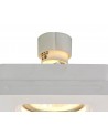 Alisha Square Stepped Recessed Spotlight, GU10, White Paintable Gypsum, Cut Out: L:103mmxW:103mm