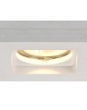 Alisha Square Stepped Recessed Spotlight, GU10, White Paintable Gypsum, Cut Out: L:103mmxW:103mm