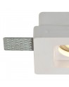 Alisha Square Stepped Recessed Spotlight, GU10, White Paintable Gypsum, Cut Out: L:103mmxW:103mm