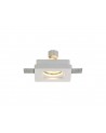 Alisha Square Stepped Recessed Spotlight, GU10, White Paintable Gypsum, Cut Out: L:103mmxW:103mm