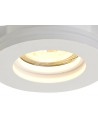 Alisha Round Stepped Recessed Spotlight, GU10, White Paintable Gypsum, Cut Out: D:103mm
