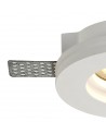 Alisha Round Stepped Recessed Spotlight, GU10, White Paintable Gypsum, Cut Out: D:103mm