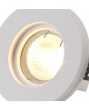 Alisha Round Stepped Recessed Spotlight, GU10, White Paintable Gypsum, Cut Out: D:103mm