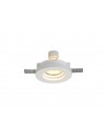 Alisha Round Stepped Recessed Spotlight, GU10, White Paintable Gypsum, Cut Out: D:103mm