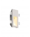 Alisha Small Recessed Wall Lamp, 1 x GU10, White Paintable Gypsum, Cut Out: L:253mmxW:103mm
