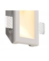 Alisha Small Recessed Wall Lamp, 1 x GU10, White Paintable Gypsum, Cut Out: L:253mmxW:103mm