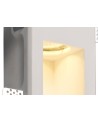 Alisha Small Recessed Wall Lamp, 1 x GU10, White Paintable Gypsum, Cut Out: L:253mmxW:103mm