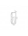 Alisha Small Recessed Wall Lamp, 1 x GU10, White Paintable Gypsum, Cut Out: L:253mmxW:103mm