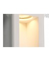 Alisha Medium Recessed Wall Lamp, 1 x GU10, White Paintable Gypsum, Cut Out: L:353mmxW:103mm