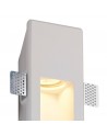 Alisha Large Recessed Wall Lamp, 1 x GU10, White Paintable Gypsum, Cut Out: L:453mmxW:103mm