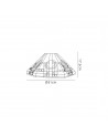 Aztek, Tiffany 30cm Non-electric Shade Suitable For Pendant/Ceiling/Table Lamp, White/Grey/Black/Clear Crystal