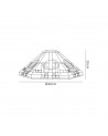Aztek, Tiffany 40cm Shade Only Suitable For Pendant/Ceiling/Table Lamp, White/Grey/Black/Clear Crystal