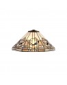 Aztek, Tiffany 40cm Shade Only Suitable For Pendant/Ceiling/Table Lamp, White/Grey/Black/Clear Crystal