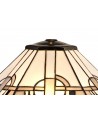 Aztek, Tiffany 40cm Shade Only Suitable For Pendant/Ceiling/Table Lamp, White/Grey/Black/Clear Crystal
