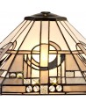 Aztek, Tiffany 40cm Shade Only Suitable For Pendant/Ceiling/Table Lamp, White/Grey/Black/Clear Crystal
