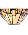 Aztek Tiffany Wall Lamp, 2 x E14, White/Grey/Black/Clear Crystal