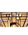 Aztek Tiffany Wall Lamp, 2 x E14, White/Grey/Black/Clear Crystal