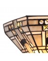 Aztek Tiffany Wall Lamp, 2 x E14, White/Grey/Black/Clear Crystal
