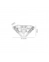 Aztek Tiffany Wall Lamp, 2 x E14, White/Grey/Black/Clear Crystal