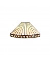 Morgan Tiffany 30cm Non-electric Shade Suitable For Pendant/Ceiling/Table Lamp, Amber/Cream/Crystal