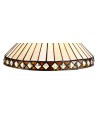 Morgan Tiffany 30cm Non-electric Shade Suitable For Pendant/Ceiling/Table Lamp, Amber/Cream/Crystal