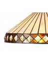 Morgan Tiffany 40cm Shade Only Suitable For Pendant/Ceiling/Table Lamp, Amber/Cream/Crystal