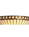 Morgan Tiffany Wall Lamp, 2 x E14, Amber/Cream/Crystal