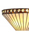 Morgan Tiffany Wall Lamp, 2 x E14, Amber/Cream/Crystal