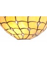Morgan Tiffany 30cm Wall Lamp, 2 x E14, Beige/Clear Crystal