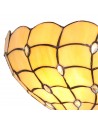 Morgan Tiffany 30cm Wall Lamp, 2 x E14, Beige/Clear Crystal