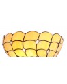Morgan Tiffany 30cm Wall Lamp, 2 x E14, Beige/Clear Crystal