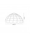 Morgan, Tiffany 40cm Shade Only Suitable For Pendant/Ceiling/Table Lamp, Beige/Clear Crystal