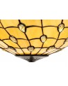 Morgan, Tiffany 50cm Non-electric Shade Suitable For Pendant/Ceiling/Table Lamp, Beige/Clear Crystal