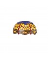 Morgan Tiffany 30cm Non-electric Shade Suitable For Pendant/Ceiling/Table Lamp, Blue/Orange/Crystal
