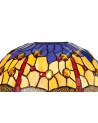 Morgan Tiffany 30cm Non-electric Shade Suitable For Pendant/Ceiling/Table Lamp, Blue/Orange/Crystal
