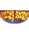 Morgan Tiffany Wall Lamp, 2 x E14, Blue/Orange/Crystal