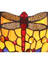 Morgan Tiffany Wall Lamp, 2 x E14, Blue/Orange/Crystal