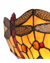 Morgan Tiffany Wall Lamp, 2 x E14, Blue/Orange/Crystal