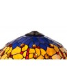Morgan Tiffany 40cm Shade Only Suitable For Pendant/Ceiling/Table Lamp, Blue/Orange/Crystal