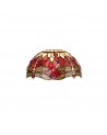 Morgan Tiffany 30cm Non-electric Shade Suitable For Pendant/Ceiling/Table Lamp, Purple/Pink/Crystal