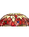 Morgan Tiffany 30cm Non-electric Shade Suitable For Pendant/Ceiling/Table Lamp, Purple/Pink/Crystal