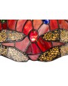 Morgan Tiffany 30cm Non-electric Shade Suitable For Pendant/Ceiling/Table Lamp, Purple/Pink/Crystal