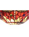 Morgan Tiffany Wall Lamp, 2 x E14, Purple/Pink/Crystal