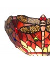 Morgan Tiffany Wall Lamp, 2 x E14, Purple/Pink/Crystal